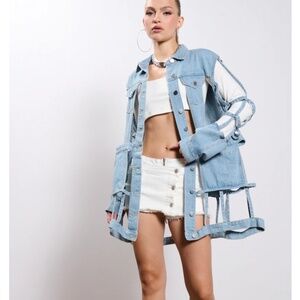 CUT IT OUT DENIM JACKET - L/XL